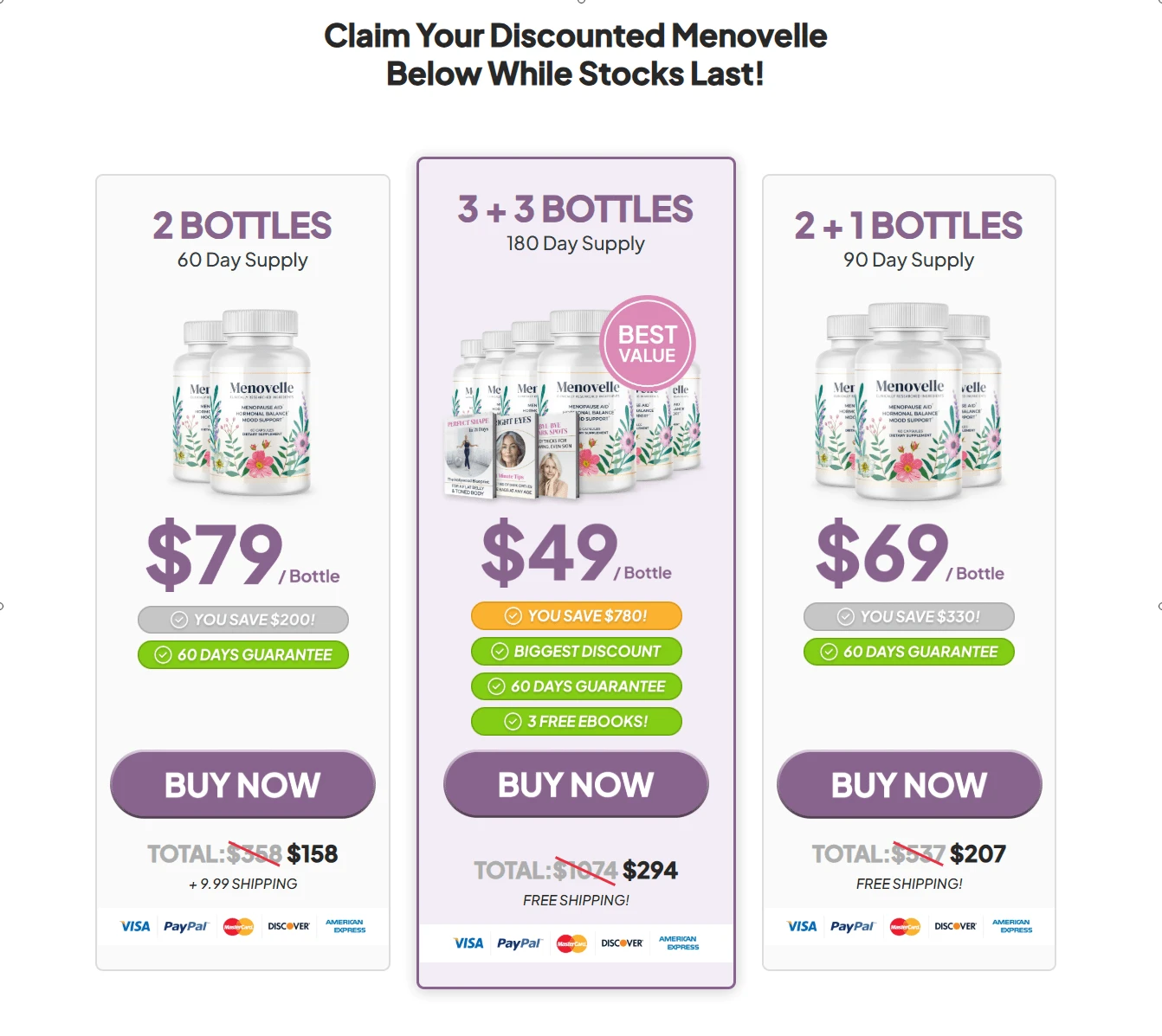 Menovelle official website